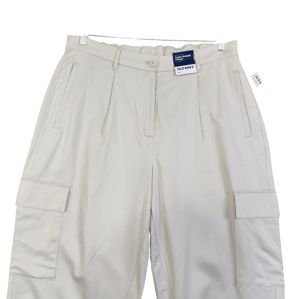 Old Navy Womens Extra High Waisted Taylor Cargo Trousers Size XL Silver Gray NWT - Picture 3 of 14